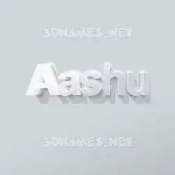 aashu in Clean White style - 3D name wallpaper