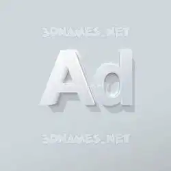 ad in Clean White style - 3D name wallpaper