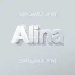 alina in Clean White style - 3D name wallpaper