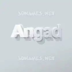 angad in Clean White style - 3D name wallpaper