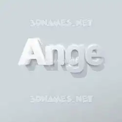 ange in Clean White style - 3D name wallpaper