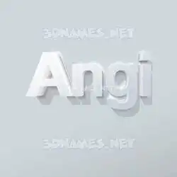 angi in Clean White style - 3D name wallpaper