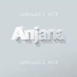 anjana in Clean White style - 3D name wallpaper