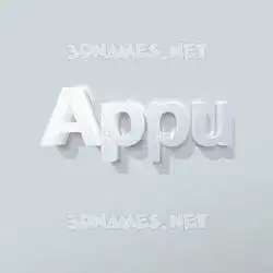appu in Clean White style - 3D name wallpaper