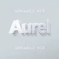 aurel in Clean White style - 3D name wallpaper