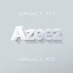 azeez in Clean White style - 3D name wallpaper