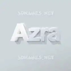 azra in Clean White style - 3D name wallpaper