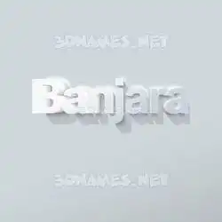 banjara in Clean White style - 3D name wallpaper
