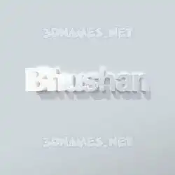 bhushan in Clean White style - 3D name wallpaper