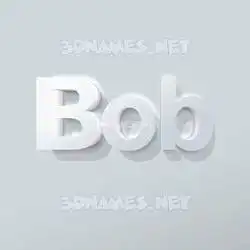 bob in Clean White style - 3D name wallpaper