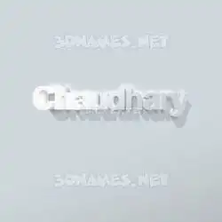 chaudhary in Clean White style - 3D name wallpaper