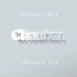 chauhan in Clean White style - 3D name wallpaper