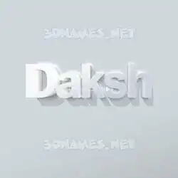daksh in Clean White style - 3D name wallpaper