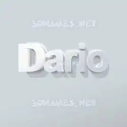 dario in Clean White style - 3D name wallpaper