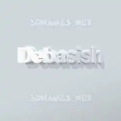 debasish in Clean White style - 3D name wallpaper