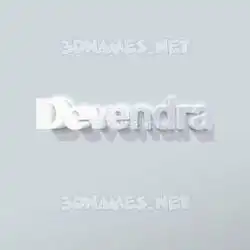 devendra in Clean White style - 3D name wallpaper