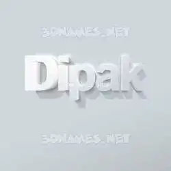 dipak in Clean White style - 3D name wallpaper
