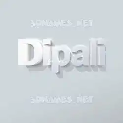 dipali in Clean White style - 3D name wallpaper