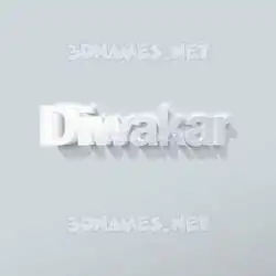 diwakar in Clean White style - 3D name wallpaper