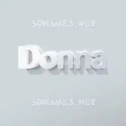 donna in Clean White style - 3D name wallpaper
