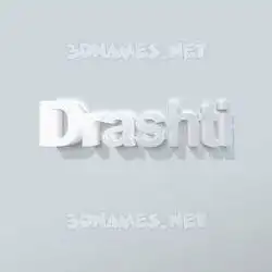 drashti in Clean White style - 3D name wallpaper