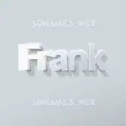frank in Clean White style - 3D name wallpaper