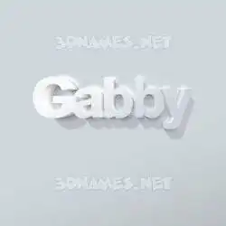 gabby in Clean White style - 3D name wallpaper