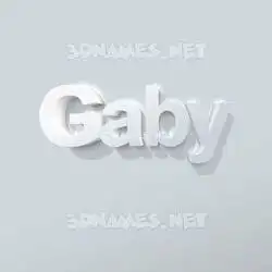 gaby in Clean White style - 3D name wallpaper