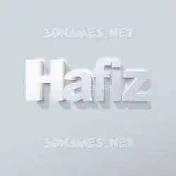 hafiz in Clean White style - 3D name wallpaper