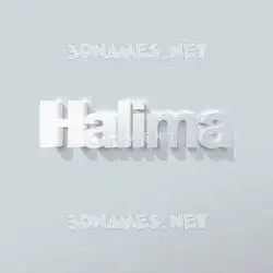 halima in Clean White style - 3D name wallpaper