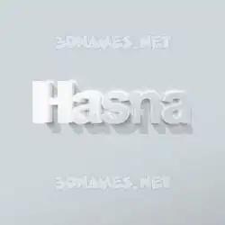 hasna in Clean White style - 3D name wallpaper