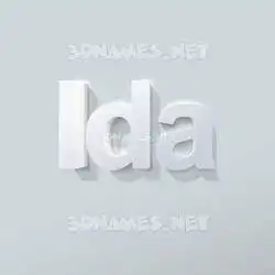 ida in Clean White style - 3D name wallpaper