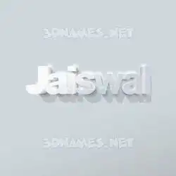 jaiswal in Clean White style - 3D name wallpaper