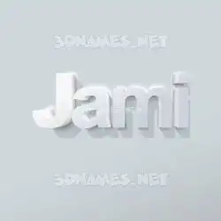 jami in Clean White style - 3D name wallpaper