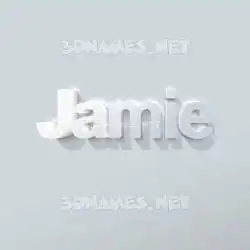 jamie in Clean White style - 3D name wallpaper