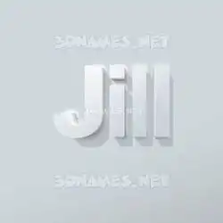 jill in Clean White style - 3D name wallpaper