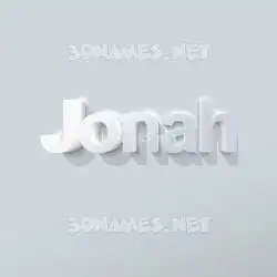 jonah in Clean White style - 3D name wallpaper