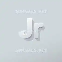 jr in Clean White style - 3D name wallpaper