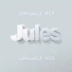 jules in Clean White style - 3D name wallpaper