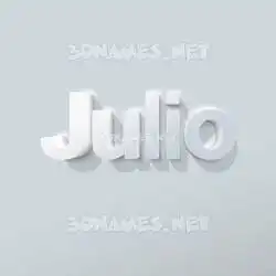 julio in Clean White style - 3D name wallpaper