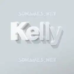 kelly in Clean White style - 3D name wallpaper