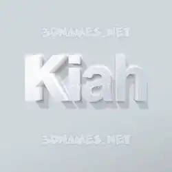 kiah in Clean White style - 3D name wallpaper