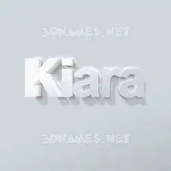 kiara in Clean White style - 3D name wallpaper