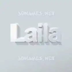 laila in Clean White style - 3D name wallpaper
