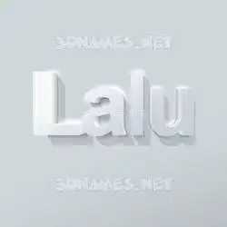 lalu in Clean White style - 3D name wallpaper