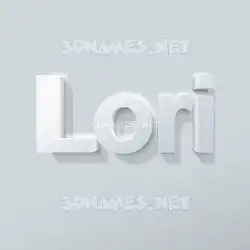 lori in Clean White style - 3D name wallpaper