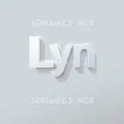 lyn in Clean White style - 3D name wallpaper