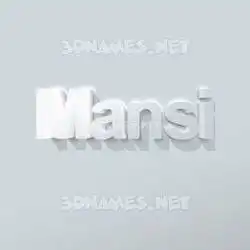 mansi in Clean White style - 3D name wallpaper