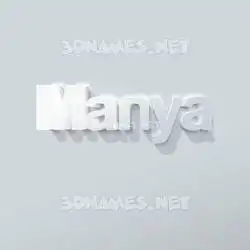 manya in Clean White style - 3D name wallpaper