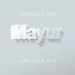 mayur in Clean White style - 3D name wallpaper